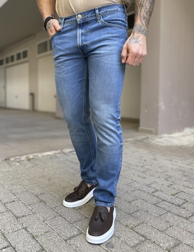 Lee Lee Daren Zip Fly ανδρικό ανοιχτό μπλε τζιν παντελόνι Indigo Vintage 112346324